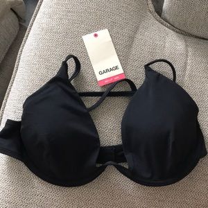 V wire bikini top with criss cross detail